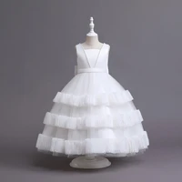 white dress girls summer barbie dress engagement lace wedding dress for kids embroidery dubai dress toddler girl tutu dress