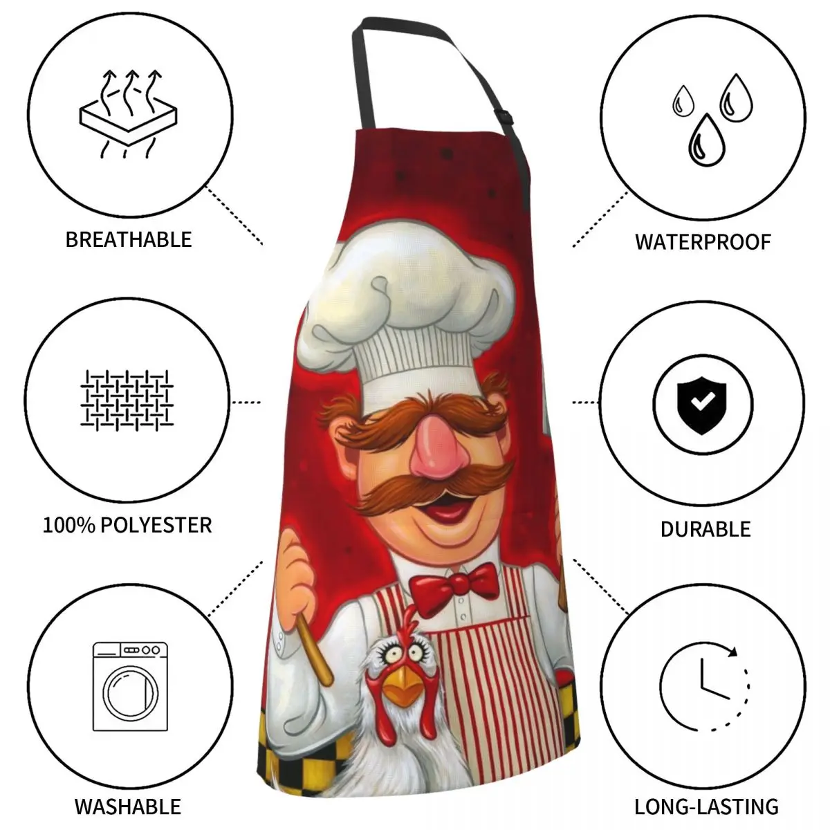Шведский фартук шеф-повара и курица женский водонепроницаемый кухонный для