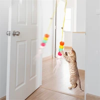 new interactive cat toy funny pendant hanging door cat stick toy ball kitten playing teaser wand toy cat supplies wholesale