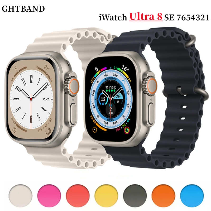 

Ocean strap for Apple watch band 49mm 44mm 40mm 45mm 41mm 42mm 38mm 45 mm Correa bracelet iWatch series 7 6 5 3 se Ultra 8 strap