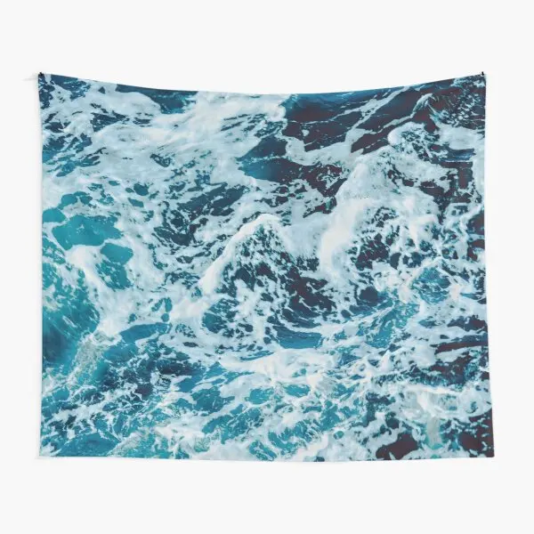 

Бирюзовый синий океан волны гобелен коврик путешествия цветная стена печатная стандартная домашнее покрывало красивое