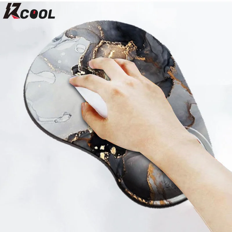 

Marble Pattern Ergonomic Mouse Pad with Wrist Rest Non-Slip Rubber Pad Under Hand Office on The Table Hand Cushion Wrist Support