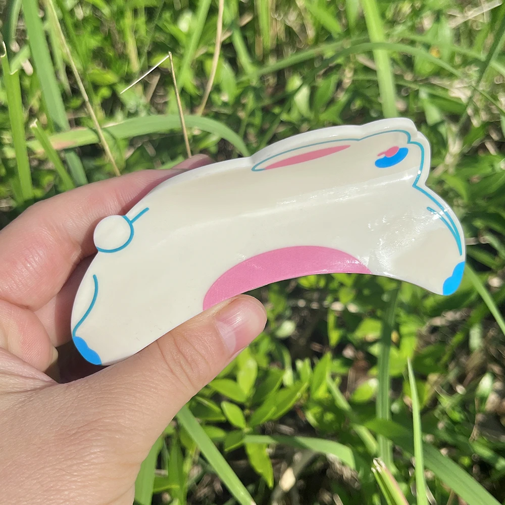 

Cute Rabbit Acetate Big Hair Clip Claw For Women Girls Sweet Animal Geometric Barrette Hairpin Hair Accessories Tool Gifts 2023