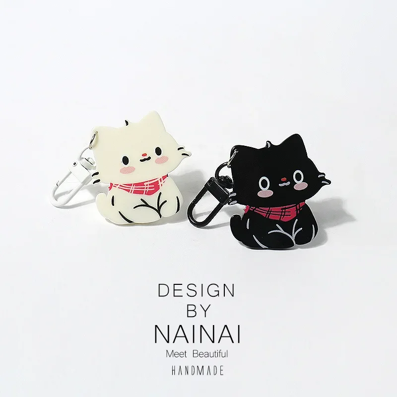 Очаровательный универсальный брелок с маленьким котом компактный повседневный