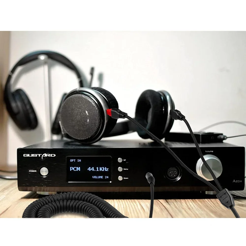 Сменный пружинный спиральный кабель 6,35 мм + 3,5 мм для Sennheiser HD 660S2 660S 650 Massdrop 6XX 600 580 58X 565 545 535 525 гарнитуры (art.: 3920cfc8bc9bf) - 3920cfc8bc9bf