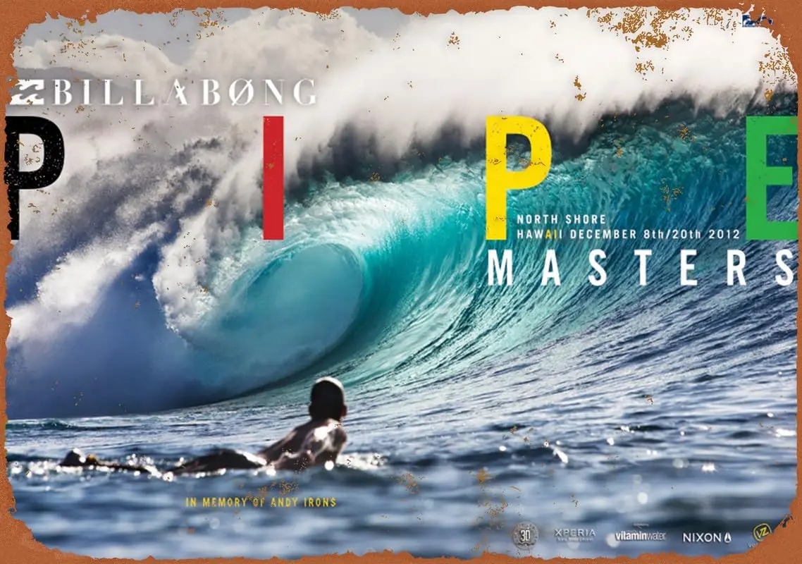 Плакат Bllbong Ppe Msters Surfng Competton 2012 Metl Tn Sgn lumnum Ретро Pntng Prnt декор для дома кофе 8