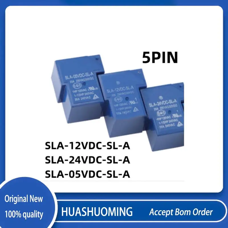 Новинка, 10 шт./партия, Φ стандартная SLA 12VDC SL A SLA12VDCSLA 5V 12V 24V 30A 250VAC 5PIN