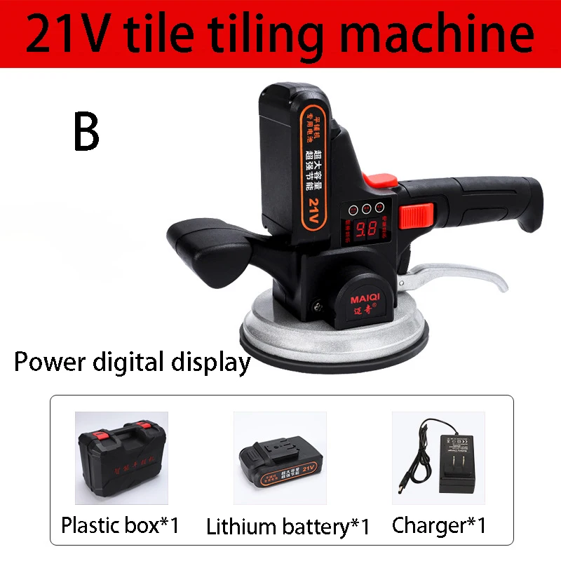 Increases Lithium Battery Digital Display Suction Cup Adjustable Portable Automatic Floor Vibrator Tile Floor Machine