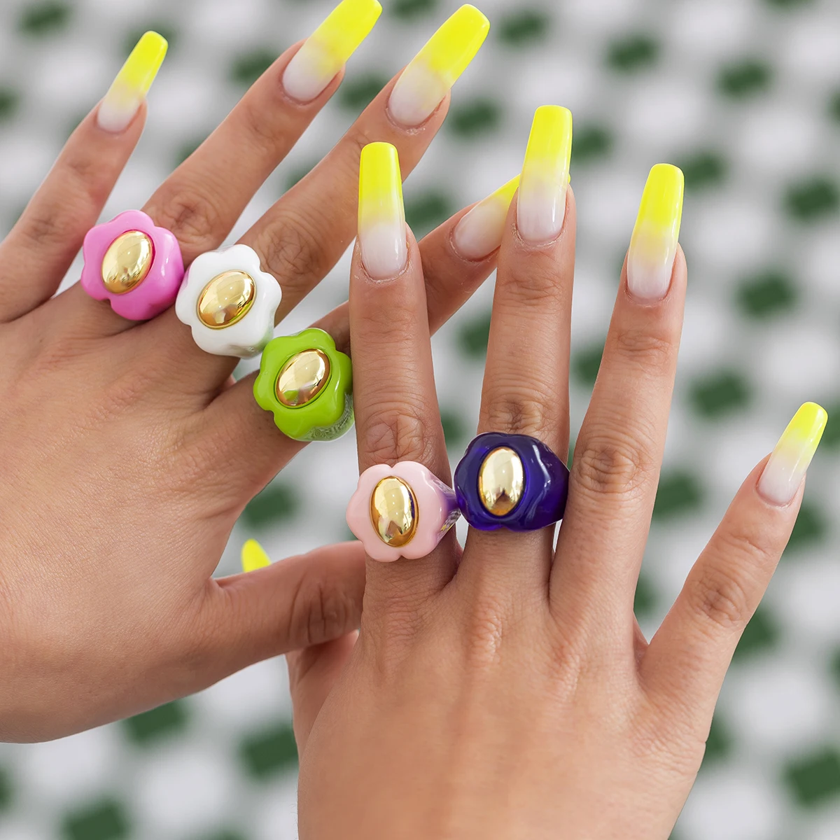 

Bohemia Acrylic Chunky Thick Rings For Women/Girls Fashion Geometric Irregular Vintage Ring 2022 New Charm Jewelry Accessories