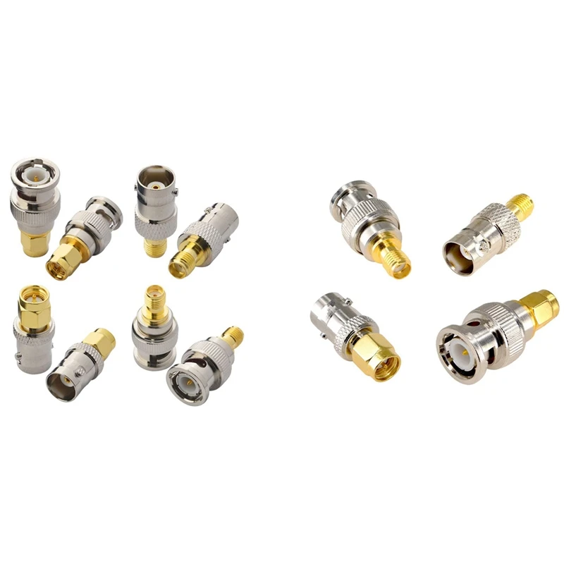 

Hot SMA To BNC Kits 2 Set RF Adapter Connector Kits For SDR Ham Radio Baofeng UV-5R UV82 V-5R5 Two Way Handheld Radio