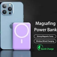 5000mah magnetic wireless charging power bank for iphone 13 12 pro max airpods pd20w fast charge moblie phone external battery