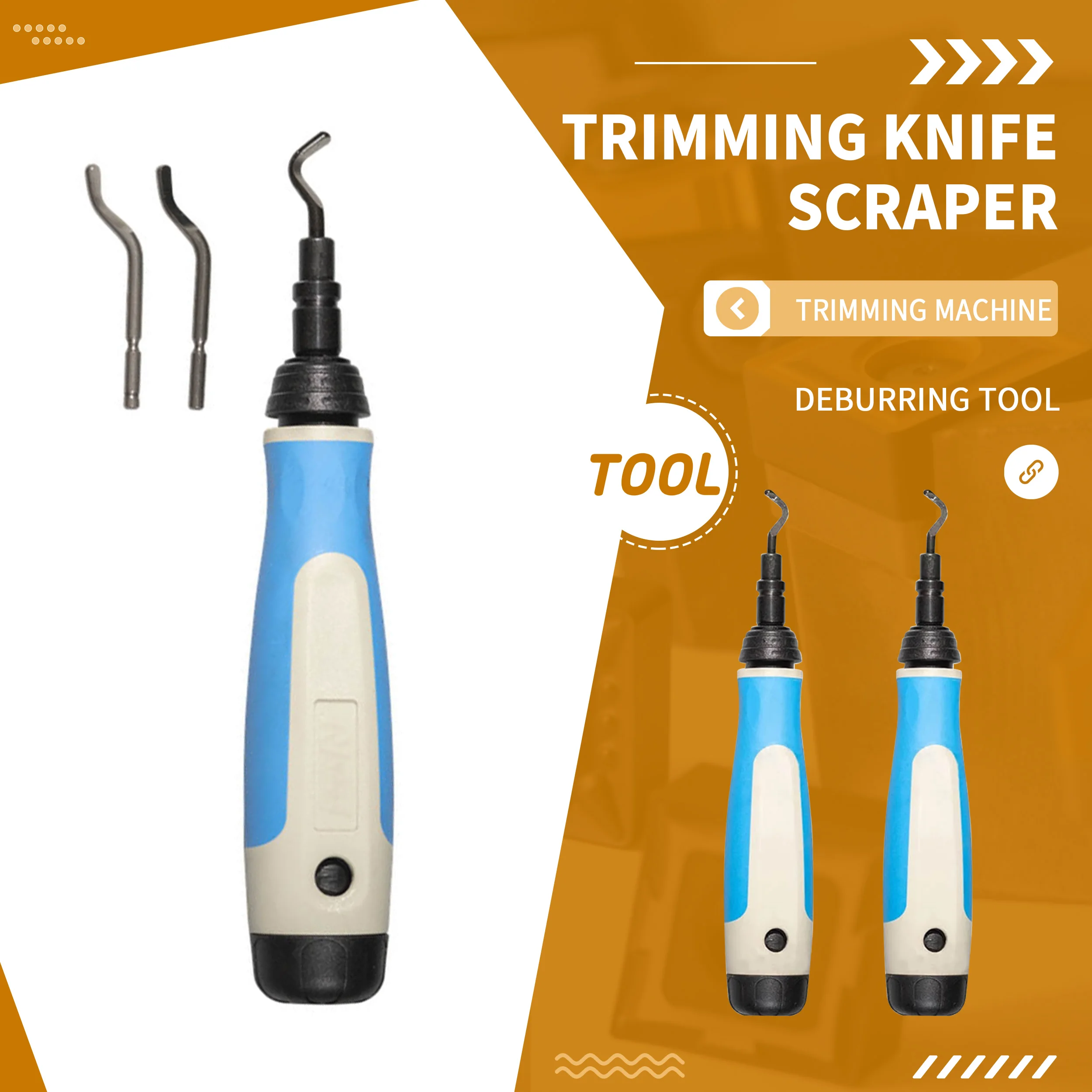 

Super trimmer retractable NG3003 extended scraper inner hole, cross hole, carbide scraper rotating deburring trimming knife Tool