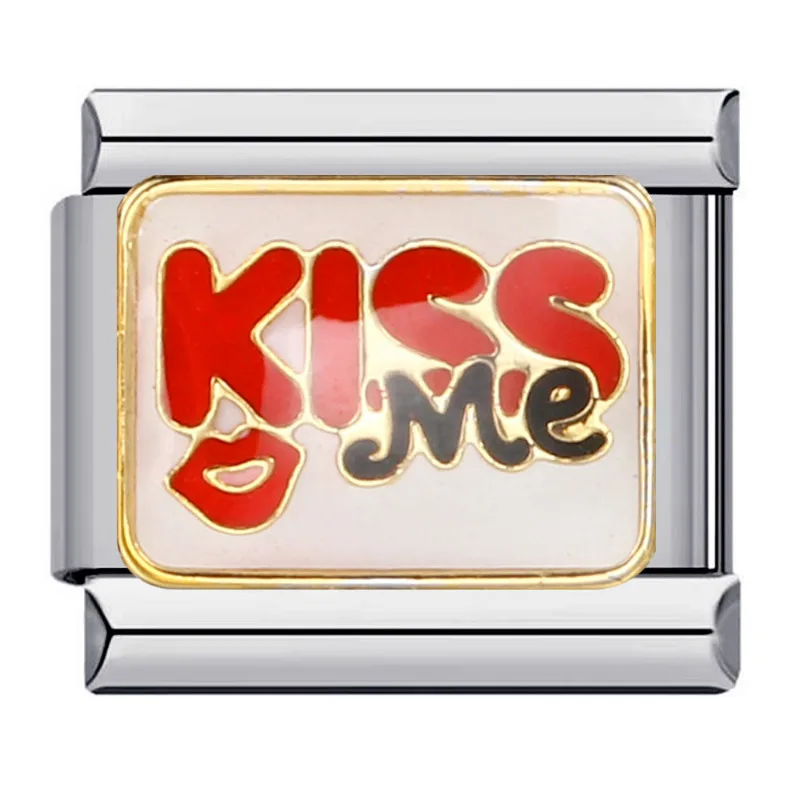 9 мм английское слово комбинация итальянский браслет-подвеска эластичная