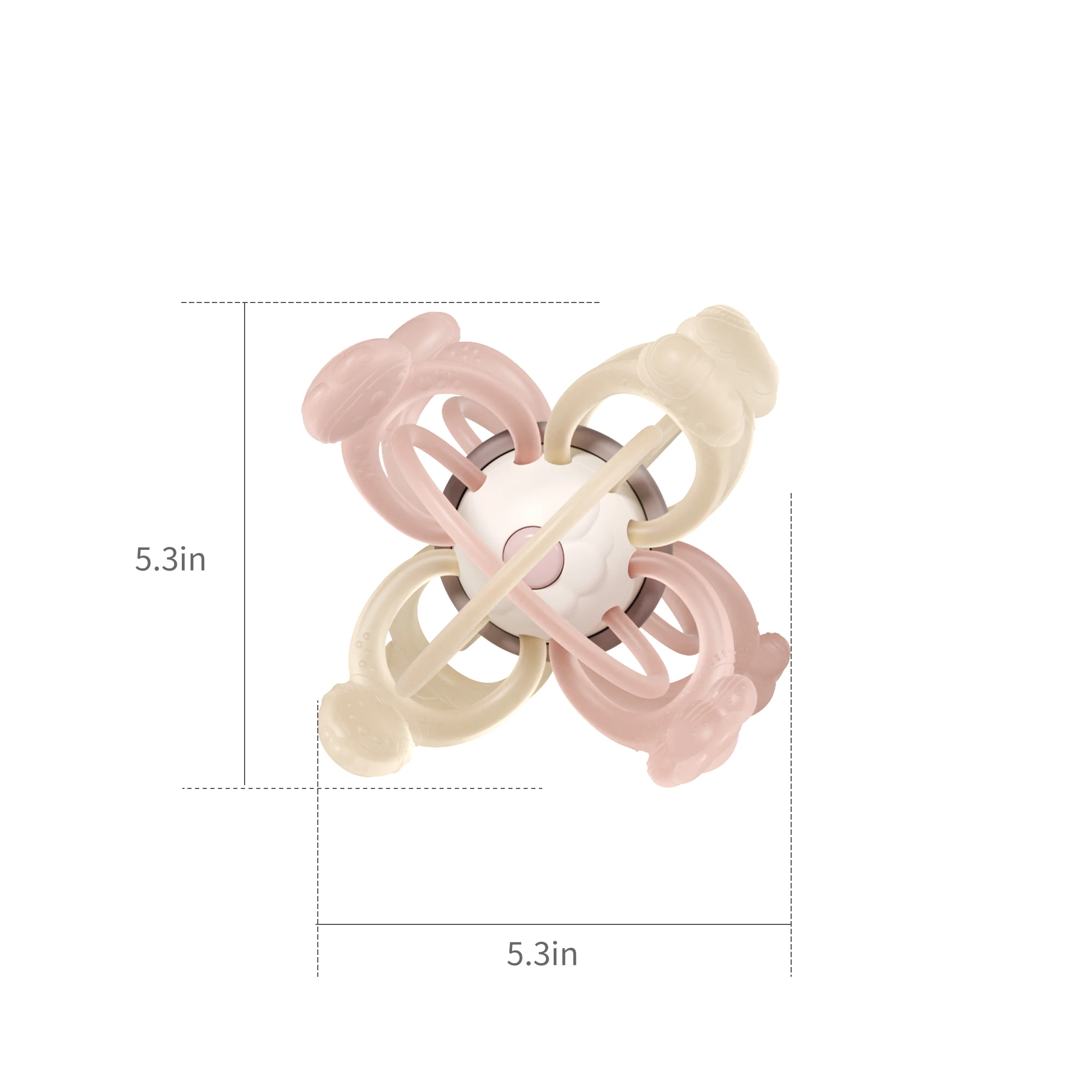 BANSHILI Baby Manhattan Ball детский прорезыватель мясорубка с ручным захватом погремушка