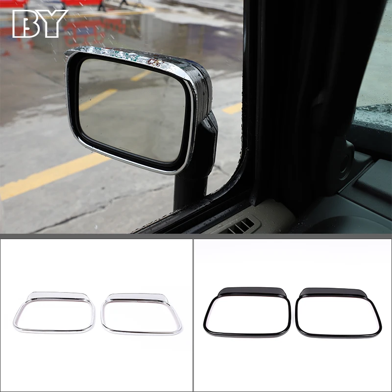 2Pcs Car Rearview Mirror Covers Rain Eyebrow Frame Exterior Auto Accessories For Hummer H2 2003-2009