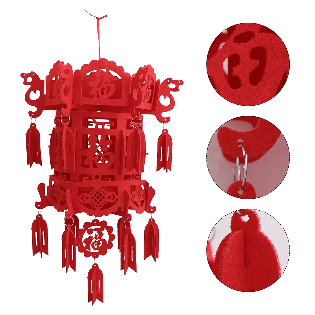 

Lantern Chinese Year New Hanging Red Festival Lanterns Spring Decor Paper Wedding Lunar Fu Decorative