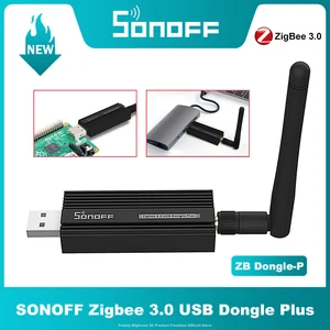 Беспроводной USB-ключ SONOFF ZB Dongle-P Plus ZigBee, анализатор шлюза ZigBee Zigbee2MQTT, захват интерфейса USB с антенной