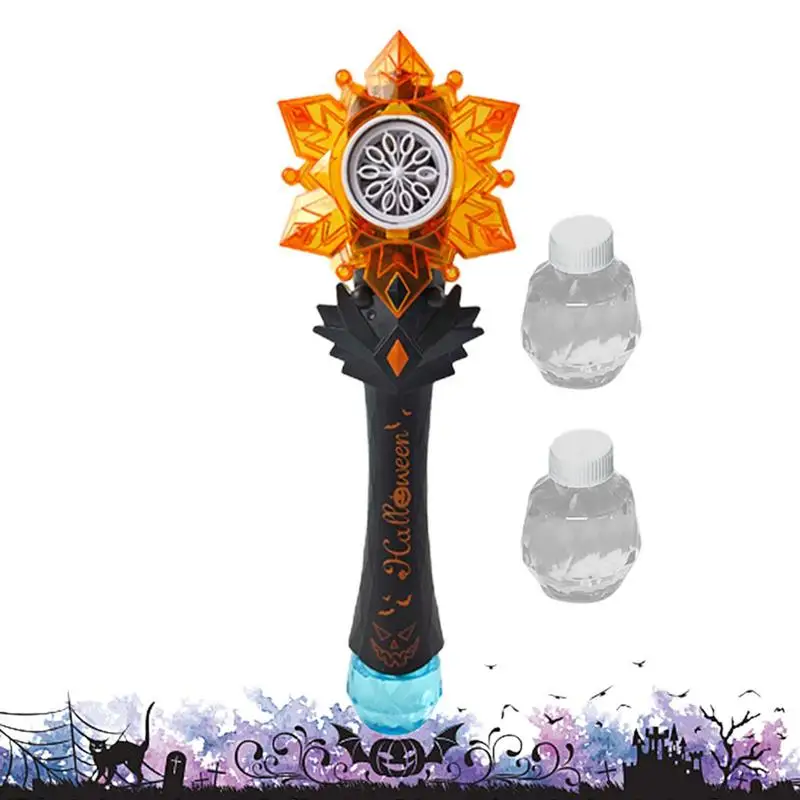 

Хэллоуин воздуходувка пузырьков Уникальный Хрустальный брелок фотопузырьковая палочка с музыкальным производителем пузырьков для 1000 пузырьков в минуту день рождения