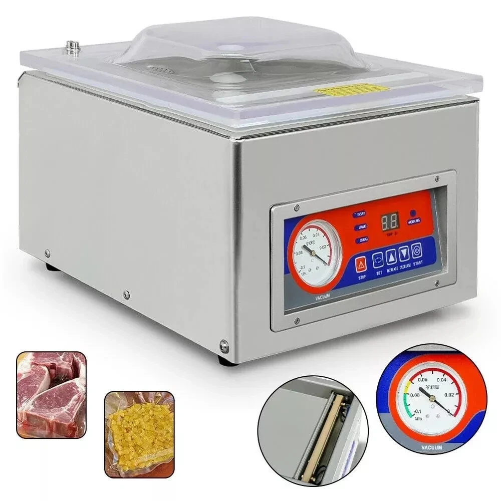 

DZ-260C Storage Food Saver Bags Large Vacuum Sealer Rice Plastic Bag Vacuum Sealing Machine for Meat Vegetables Packing