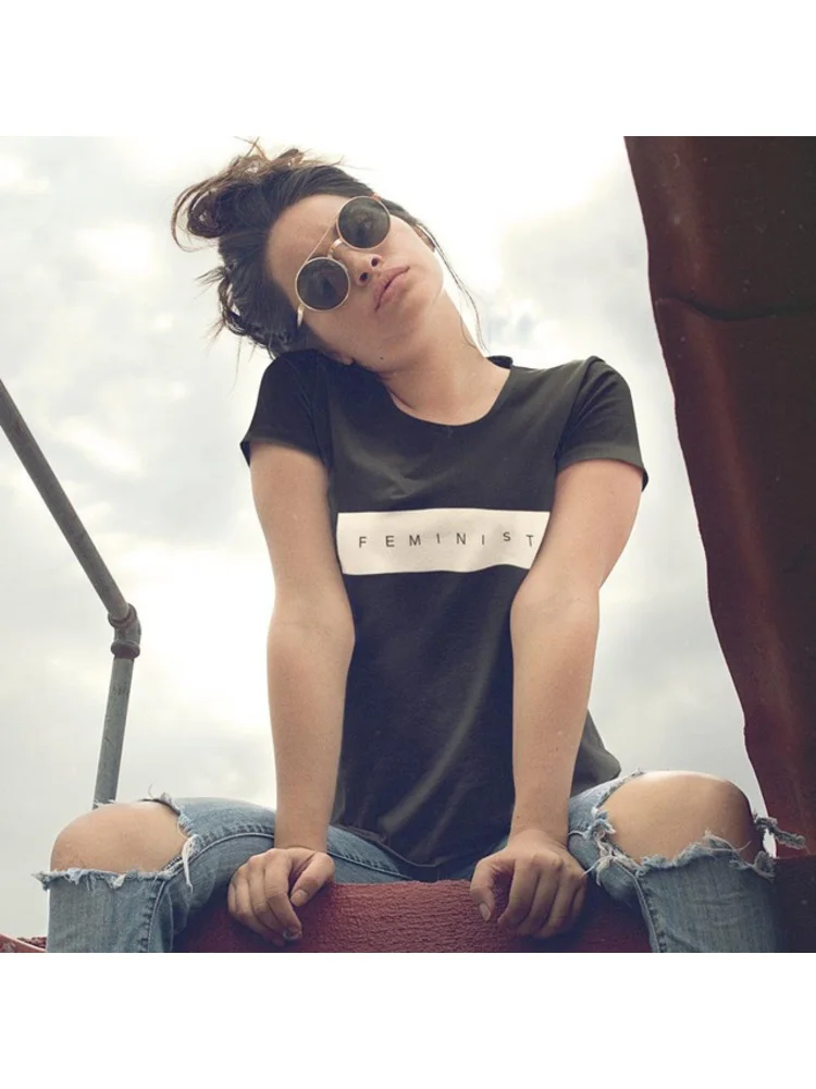 Футболка женская в стиле 90-х простая феминисток | Женская одежда