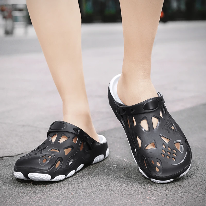 

Men's Beach Shoes Summer New Hollow Men's Sandals Non-slip Wear-Resistant Casual Shoes Men's Design Shoes Thick Sole Slippers