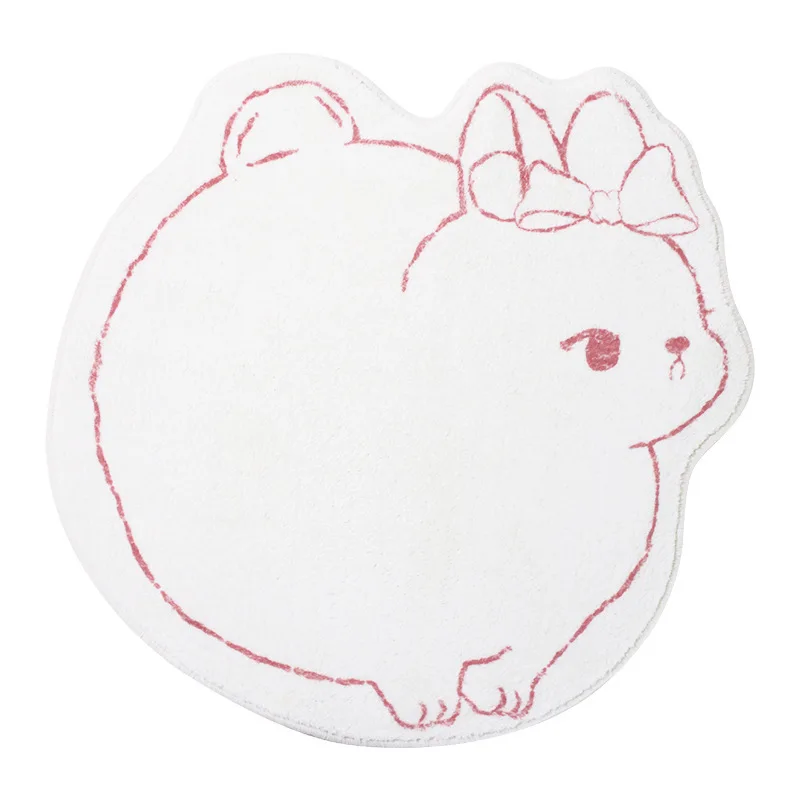 Милый Плюшевый коврик с рисунком кролика мягкий для двери напольный ковер дома