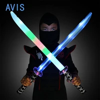 avis 3 packs toys ninja swords for kids with motion activated clanging sounds bright blue and multi color deluxe play sword