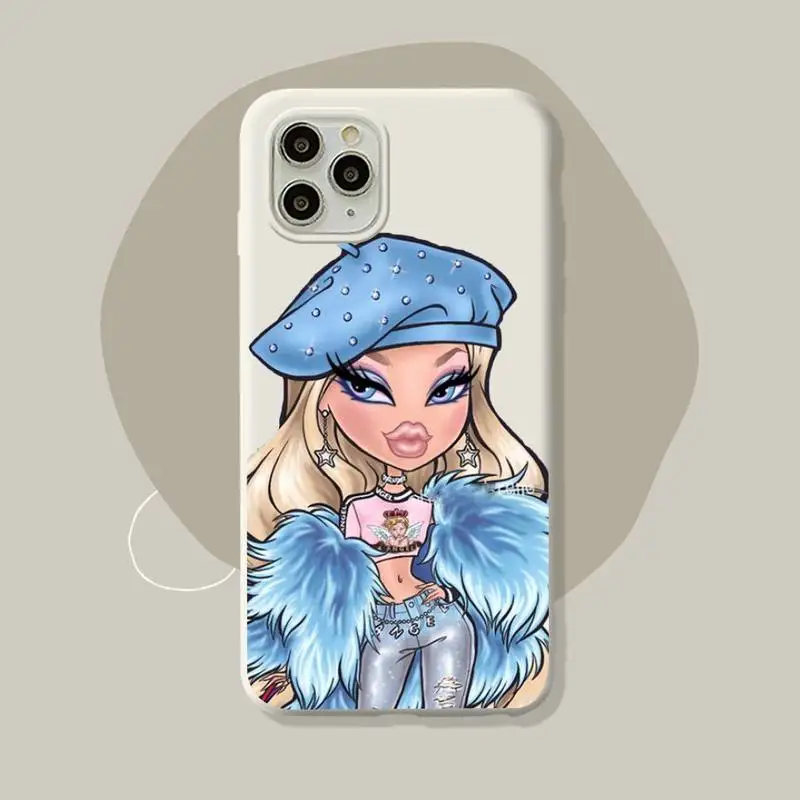 Фото Модный чехол для телефона с куклой для iPhone 11 12 13 Mini Pro Xs Max 8 7 6 6S Plus X XR, однотонный чехол карамельных цветов №4