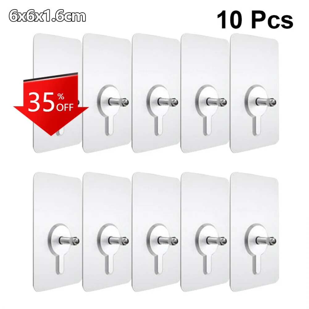 

10pcs Punch-Free Screw Stickers Wall Picture Hook Punch-free Drywall Picture Hanging Kit Multiple Function Home Hooks Hangers
