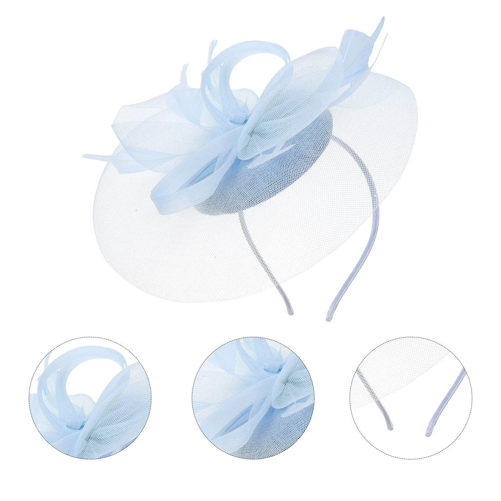 Свадебные аксессуары для волос из сетки с перьями шляпа и льняной головной убор