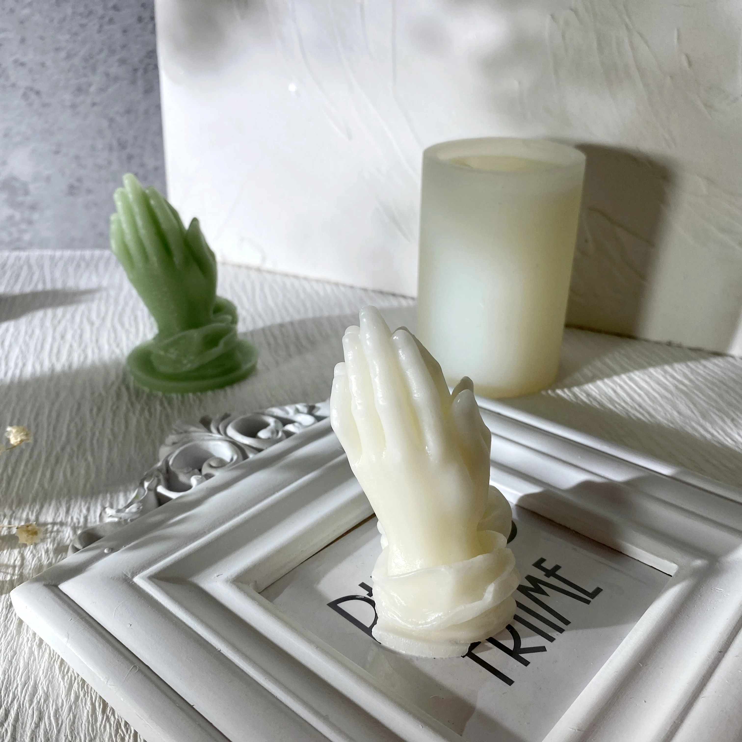 

Силиконовая форма для свечей «сделай сам», складной молитвенный кристаллический клей для рук, форма для самостоятельного изготовления мыл...