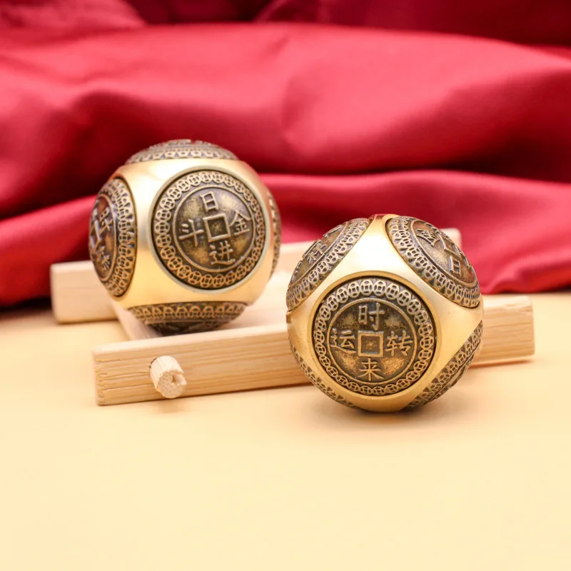 Шестигранный четыре благословения удачи деньги Непоседа медный куб для снятия