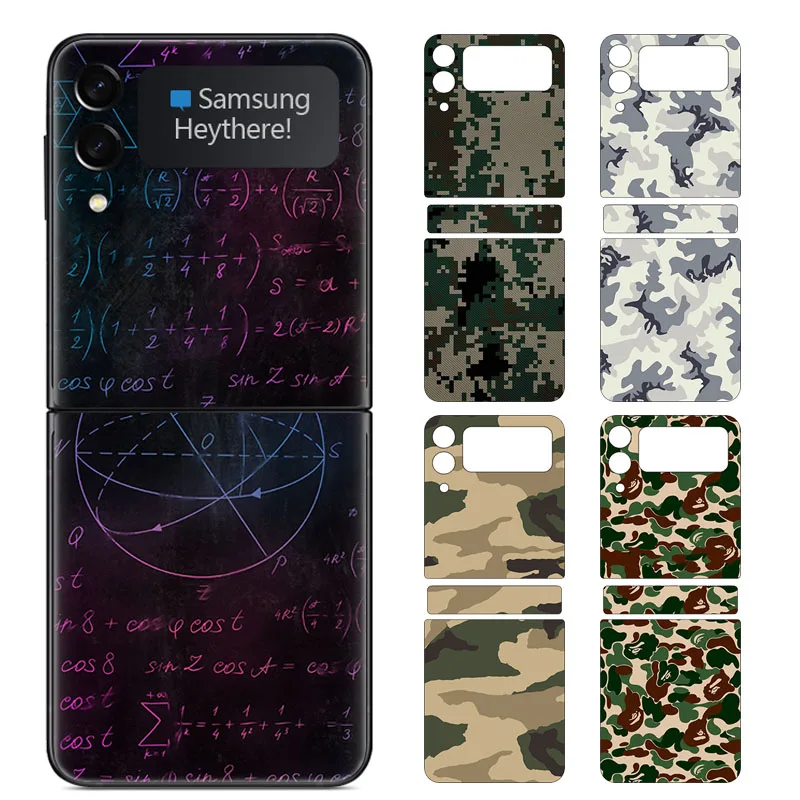 

Camouflage 3M Flim for Samsung Galaxy Z Flip3 Flip 5G Camo Math Back Screen Protector Film Cover Wrap Durable Sticker