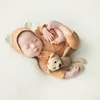 ❤️Newborn Photography Clothing Bear Hat+Jumpsuits+Doll 3Pcs/set Baby Photo Props Accessories Studio Infant Shoot Clothes Outfits 3