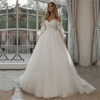 sexy elegant a lien wedding dress for women lace appliques bridal dress sweetheart princess button bridal gowns robe de mari%c3%a9e