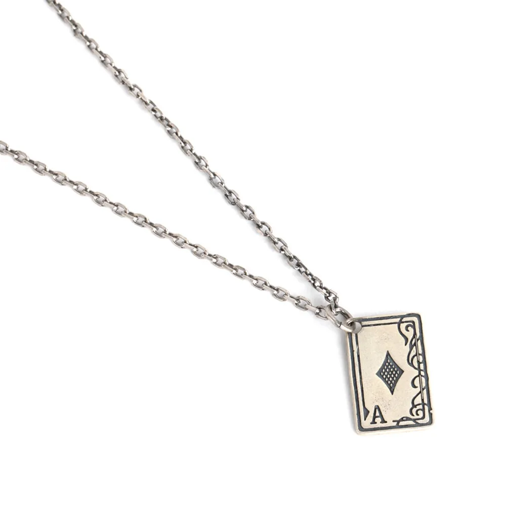 MKENDN Винтажное ожерелье из 100% стерлингового серебра 925 пробы с прямоугольной