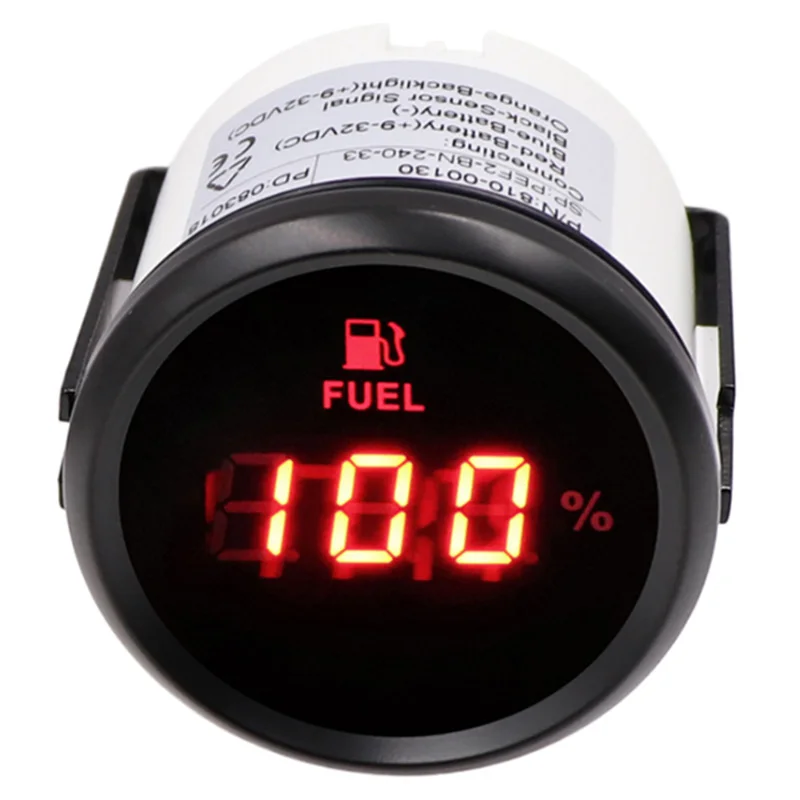 52 мм цифровые черные измерители уровня топлива 240-33 Ом или 0-190 входной сигнал