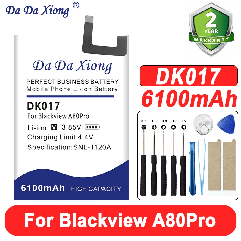 Фото DK017 A80Pro аккумулятор для Blackview A80 Pro A80 Plus A80Plus Высококачественная батарея для мобильных устройств + бесплатные инструменты №1