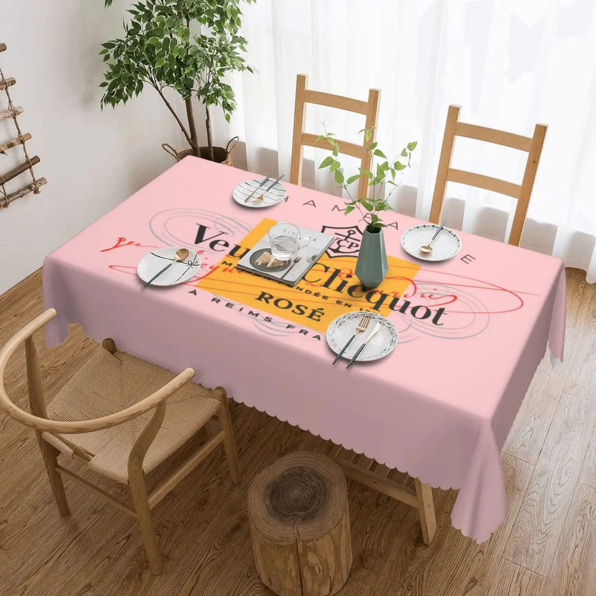 

Rectangular Waterproof Veuve Table Cover Beer Clicquot Table Cloth Tablecloth for Dining
