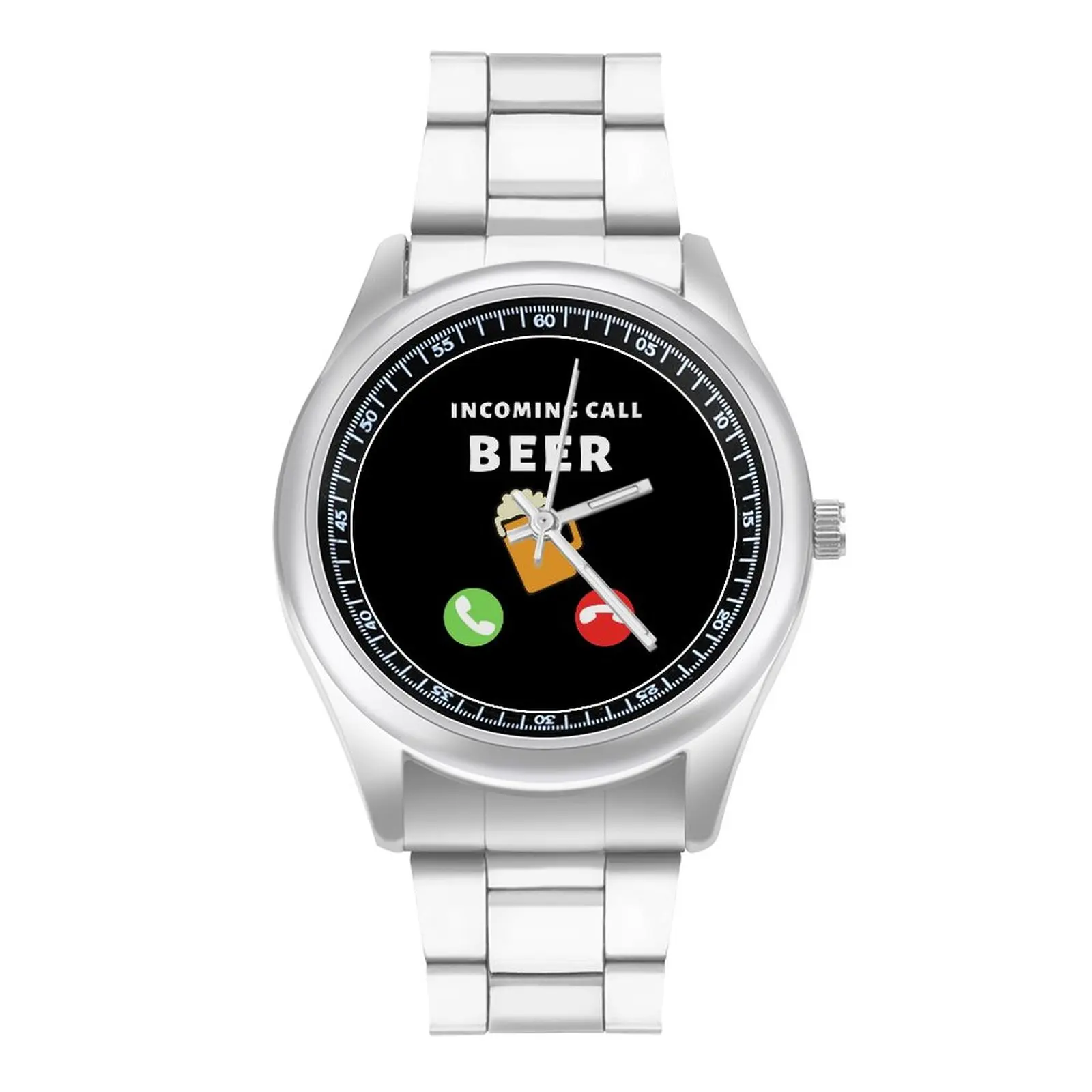 Кварцевые часы с входящим вызовом пива эксклюзивные наручные для питьевого