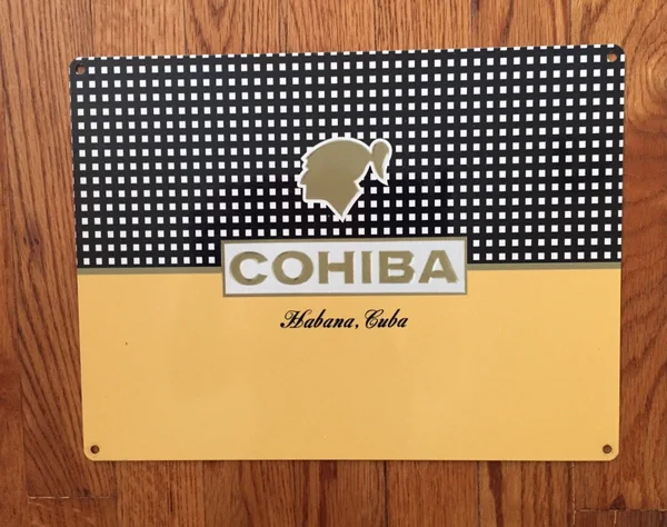 

Cohiba Cigar Tobacco Tobacciana Aficionado Smoke Humidor Cuba Retro Metal Tin Sign Poster Home Garage