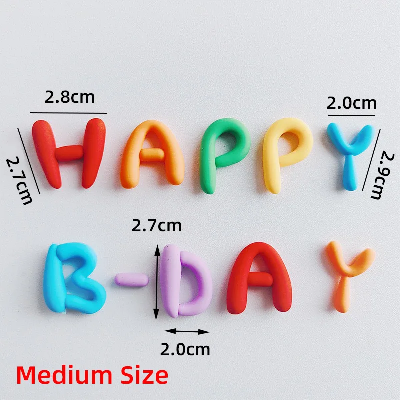 

Радужные буквы для торта "С днем рождения"