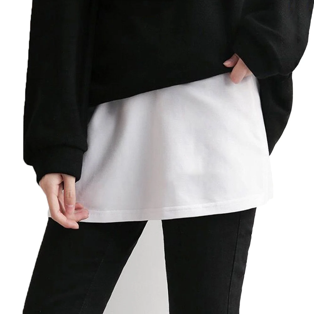 

Detachable Underskirt Bottoming Mini Skirt Women Elastic Fart Curtain Fake Shirt Sweater Extender Hem Irregular Skirts Casual