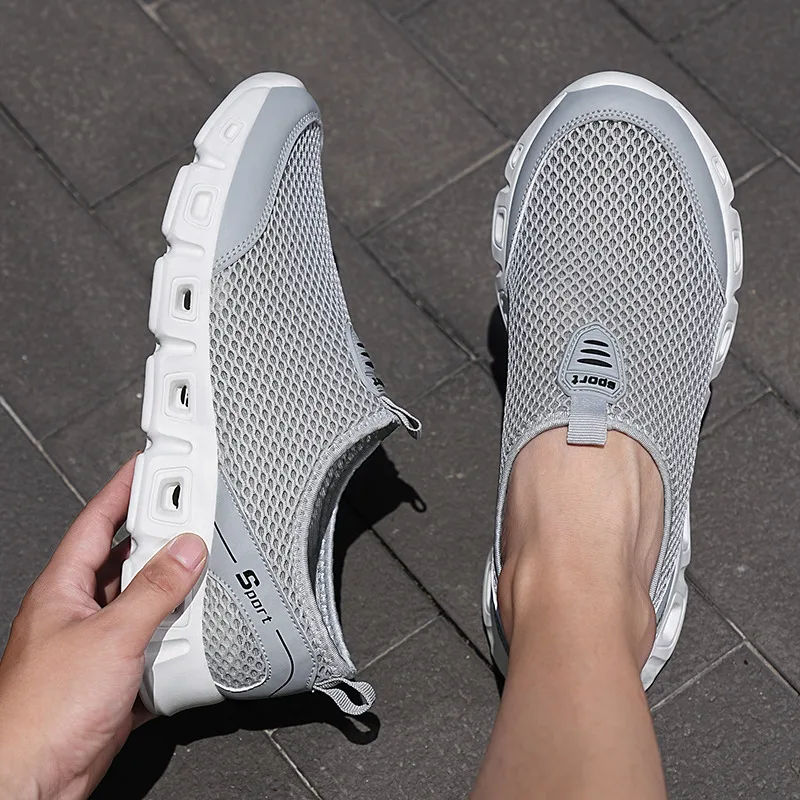 Large Size 36-48 Summer Mesh Slip-on Unisex Running Shoes Breathable Light Men's Running Sneakers Comfortable Women Sports Shoes