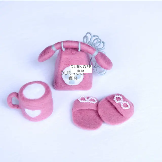 Wool Felt Doll Newborn Photography Props Handmade DIY Felting Kit Accessories Baby Photoshoot Props  Doll 1