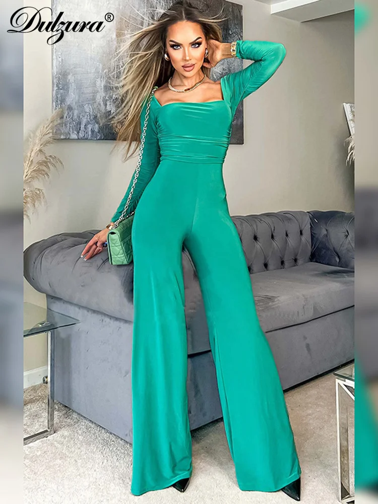 

Dulzura 2022 летний женский сексуальный Y2K одежда с длинным рукавом с открытой спиной Облегающий комбинезон наряд Клубная уличная мода комбинезо...