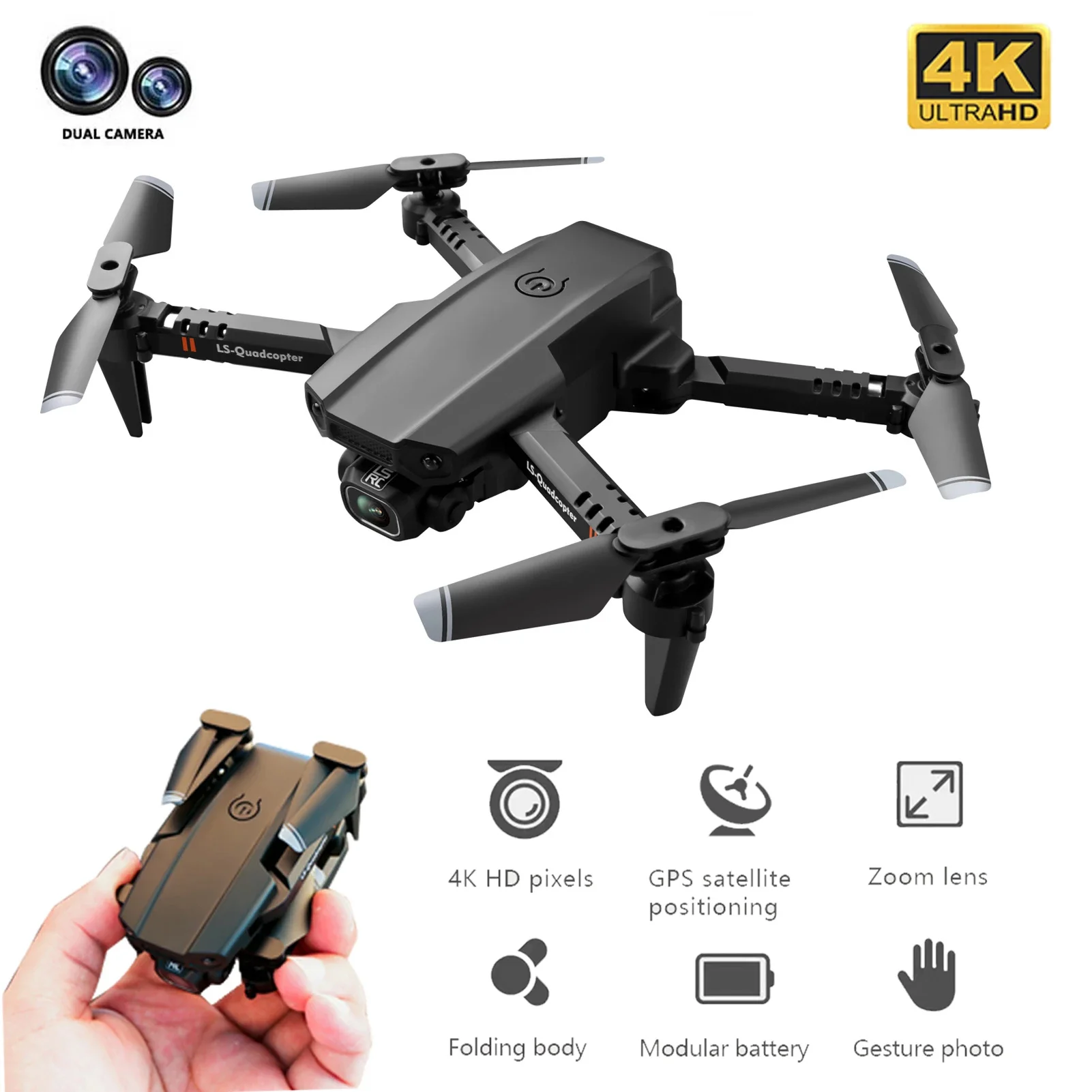 

XT6 Mini Drone 4K 1080P HD Camera Aerial Photography WiFi Fpv Air Pressure Altitude Hold Foldable Quadcopter RC Dron Kid gifts