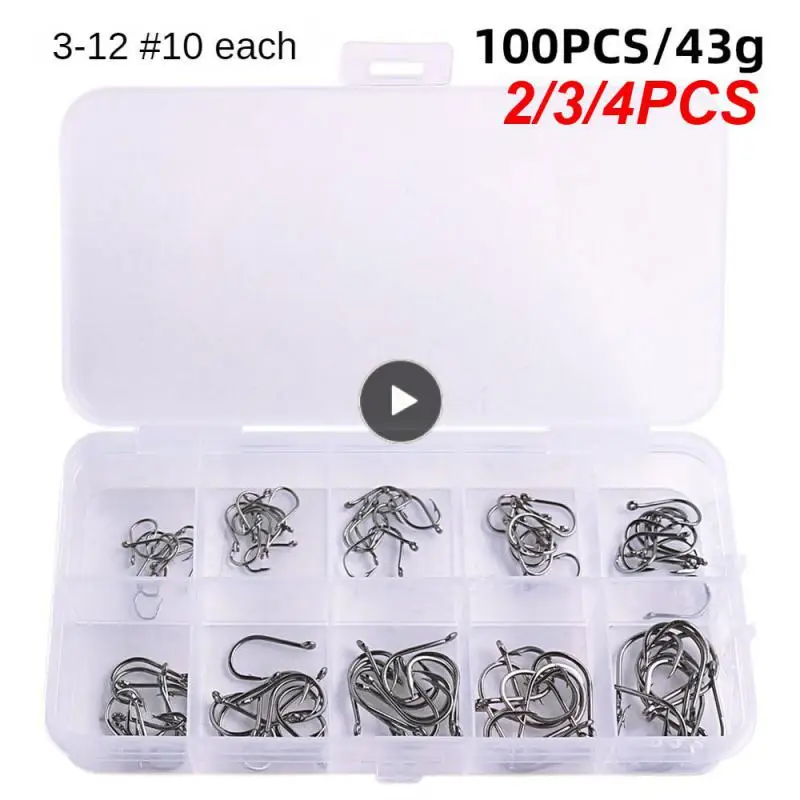 

2/3/4PCS Hook Sharp Sharp Sharp Fishhook Suit 1 Fish Hook Set Single Hook Used For A Long Time Fish Hook With Hook