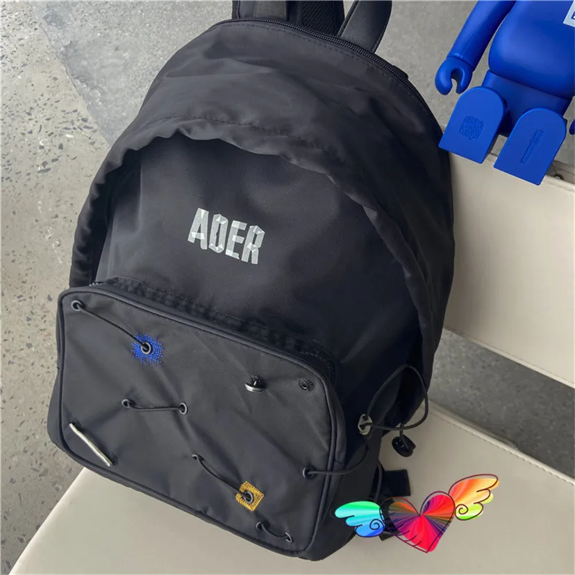 

2022 Nylon ADER Logo Bag Men Women 1:1 Ader Error Backpacks Metal Block Embroidery Mark Zipper Adererror Bag
