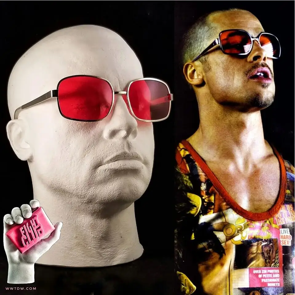 Фото 2024 Новый проект Mayhem Солнцезащитные очки Fight Club Tyler Durden Oliver Peoples 523 Brad Pitt мужские солнцезащитные очки с красными линзами: с коробкой №3